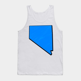 Bright Blue Nevada Outline Tank Top